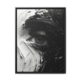 Spiral Elegance: Abstract Black & White Brushstroke Art Print