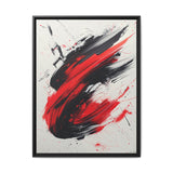 Chaos in Motion: Vivid Red & Black Abstract Acrylic 8K Print