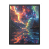 Galactic Visions: Neon Nebula & Cosmic Flora Art Print