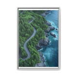 Coastal Serenity: Birdseye View of BC Highway - Premium Print