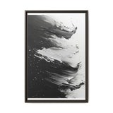 Abstract Swirls Art Print - High Contrast Black & White Brushwork
