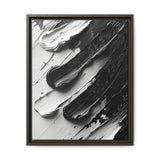 Monochrome Elegance: Abstract Swirls Art Print on Museum Paper