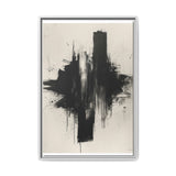 Abstract Zen Canvas - Bold Black Brush Strokes Fine Art Print