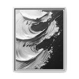 Abstract Swirls Art Print - Black & White Brushwork Elegance