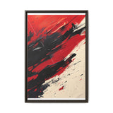 Vivid Red & Black Abstract Chaos - High-Detail 8K Art Print