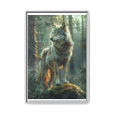 Enchanted Forest Guardian Wolf - Mystical Moonlit Art Print