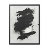 Abstract Monochrome Brushstrokes - Dynamic Canvas Art Print