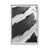 Abstract Swirls Art Print - Minimalist Black & White Brushwork