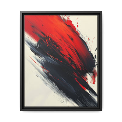 Vivid Red & Black Chaos - Modern Abstract Ink Art Print 8K