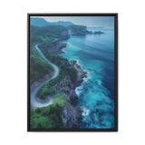 Coastal Serenity: Birdseye View of BC Highway - Premium Art Print