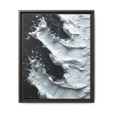 Monochrome Yin-Yang Swirl - Abstract Impasto Art Print