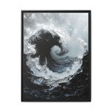 Modern Yin-Yang Swirl - High Contrast Abstract Art Print