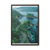 Coastal Serenity: Birdseye View of BC Highway Art Print