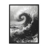 Monochrome Elegance: Swirls & Strokes Art Print on Museum Grade Paper