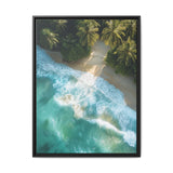 Golden Hour Serenity - Tropical Beach Aerial View Premium Print