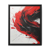 Red & Black Chaos Abstract - Modern Ink Acrylic Art Print