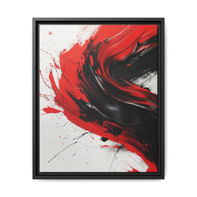 Red & Black Chaos Abstract - Modern Ink Acrylic Art Print