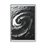 Monochrome Elegance: Abstract Swirl Art Print on Museum Paper