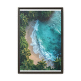 Tropical Serenity: Golden Hour Beach Aerial View - 4K Print