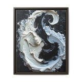 Yin Yang Harmony - High Contrast Abstract Art Impasto Print