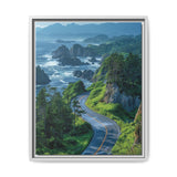 Coastal Serenity: Aerial BC Highway Fine Art Print