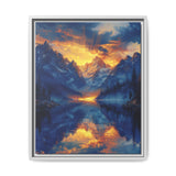 Golden Hour Serenity: Pristine Mountain Lake Landscape Print