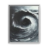 Monochrome Yin-Yang Swirl - Abstract High-Contrast Art Print
