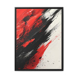 Chaos & Harmony: Vivid Red and Black Abstract Art Print