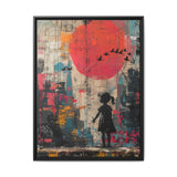 Child of Hope Street Art - Urban Birds Graffiti Canvas Print