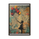 Urban Dreamscape: Banksy-Inspired Girl with Balloons Art Print