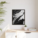 Abstract Swirls in Monochrome - High-Contrast Brushstroke Art Print