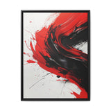 Red & Black Chaos Abstract - Modern Ink Acrylic Art Print