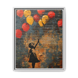 Urban Dreamscape: Child & Balloons Banksy-Inspired Fine Art Print