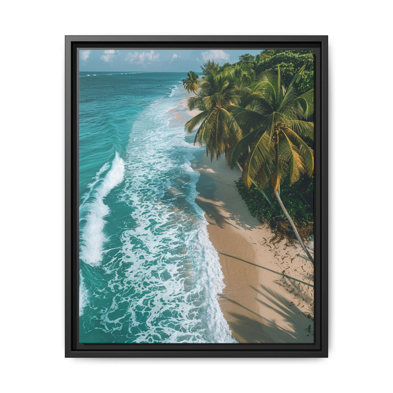 Golden Hour Serenity - Tropical Beach Aerial View Fine Art Print