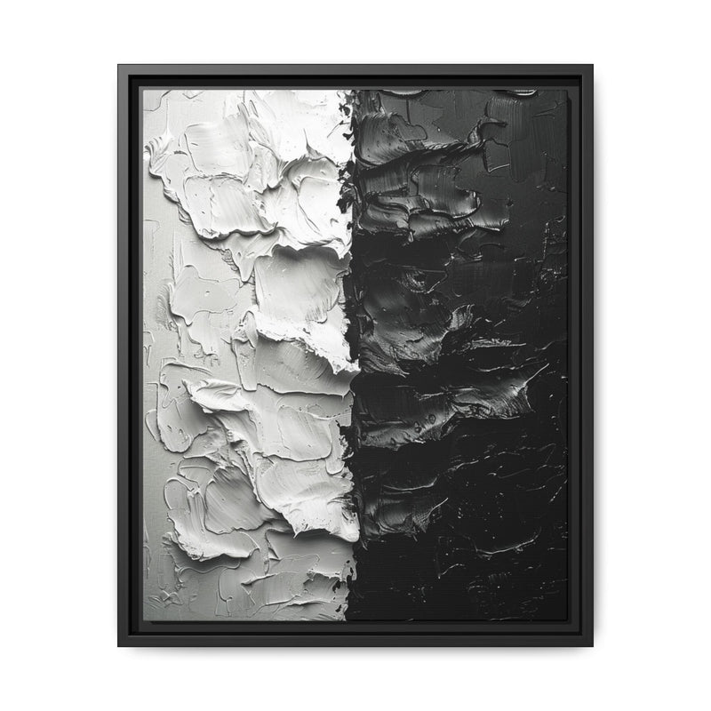 Monochrome Yin-Yang Abstract Art - Museum Grade Print