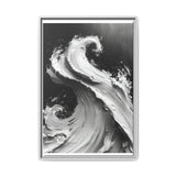 Abstract Elegance: Monochrome Swirls Art Print on Museum Grade Paper