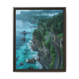 Coastal Haven: British Columbia Highway Aerial View Art Print