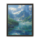 Golden Hour Majesty: Mountain & Lake Landscape Art Print