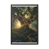Enchanted Forest Whimsy: Mystic Oak & Fairy Lights Art Print