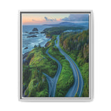 Coastal Elegance: Aerial View of British Columbia Highway Print