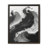 Yin-Yang Impasto Swirl - Elegant Monochrome Art Print