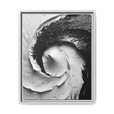 Yin-Yang Impasto Swirl - Dramatic Black & White Art Print