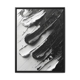 Monochrome Elegance: Abstract Swirls Art Print on Museum Paper