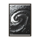 Monochrome Elegance: Abstract Swirl Art Print on Museum Paper
