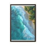 Tropical Serenity at Golden Hour - Vibrant Aerial Beach Print