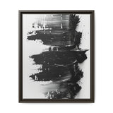 Abstract Elegance: Bold Black & White Brush Stroke Fine Art Print