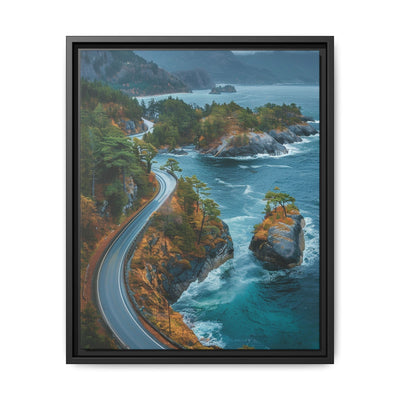 Coastal Elegance: Aerial BC Highway - Museum Grade Print