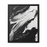 Abstract Swirls in Monochrome - High-Contrast Brushstroke Art Print