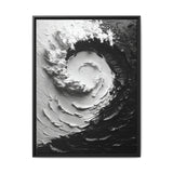 Yin-Yang Swirl Abstract Art - High Contrast Modern Canvas Print