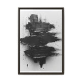 Abstract Energy - Bold Black & White Brush Stroke Art Print